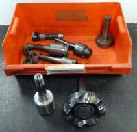 Assorted R8 Collets and Cutting Tools.