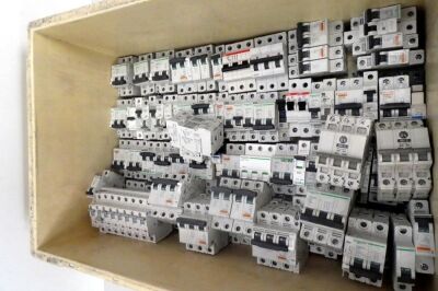 Box of Assorted Circuit Breakers