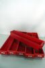 16 off Assorted Plastic Storage Bins 600mm (L) x 120mm (W) x 90mm (D)