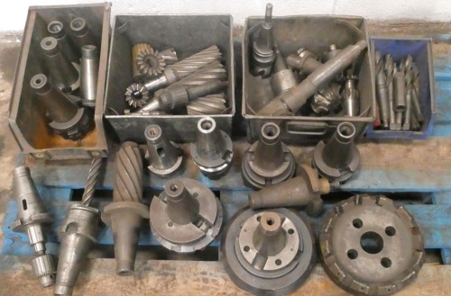Assorted Collets and Cutting Tools.