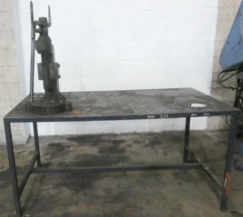 Fly Press on Steel Work Bench.