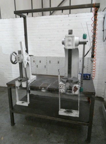 Work Bench with 2 Broaching Presses.