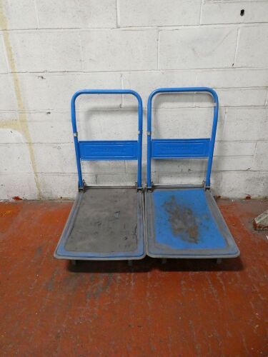 Pair of Silverline Flat Bed Trolleys.