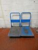 Pair of Silverline Flat Bed Trolleys.