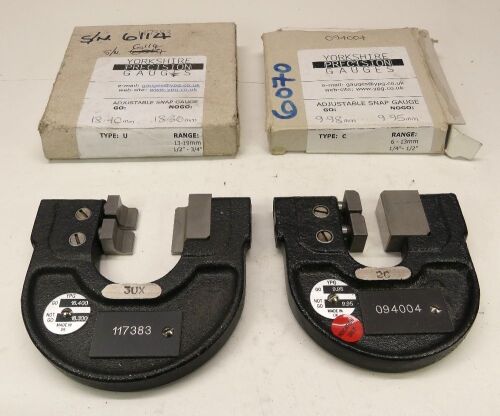 Pair of Yorkshire Adjustable Snap Gauges.