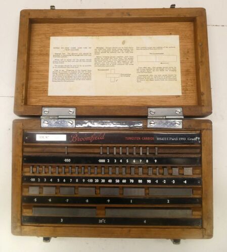 Bloomfield Grade 1 Slip Gauge Set.