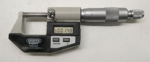 Draper Expert M025D External Digital Micrometer.