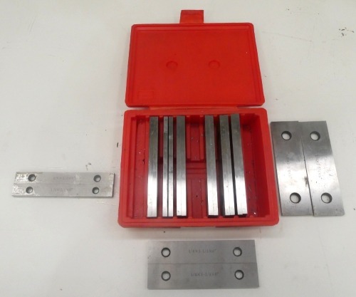 9 Pairs of 1/4" Thick Parallels.