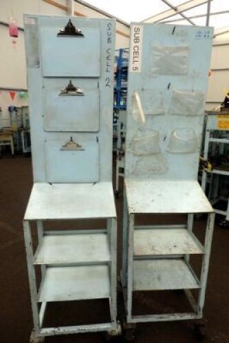 Mobile Work Boards With Shelves