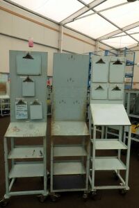 Mobile Work Boards With Shelves