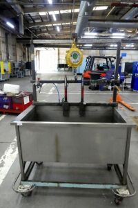 Mobile Stainless Steel Wash Tank With Hoist