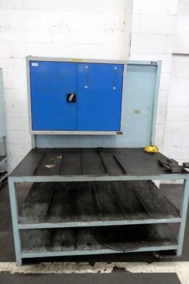 Mobile Steel Bench With Tool Cabinet