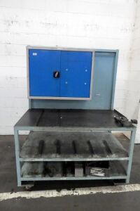 Mobile Steel Bench With Tool Cabinet