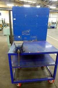 Mobile Steel Trolley With Record No6 Vice