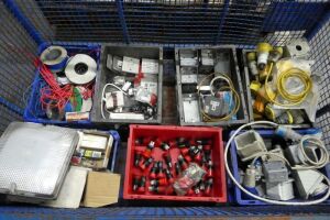 Stillage Of Assorted Electrical Components