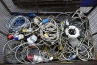 Stillage Of Assorted Electrical Extension Leads