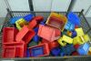 Stillage Of Various Size Plastic Tote Bins - 2