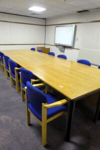 Meeting Room Table With 12 Chairs, Overall 4500mm x 1500mm