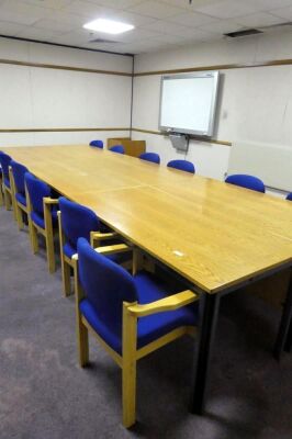 Meeting Room Table With 12 Chairs, Overall 4500mm x 1500mm