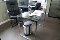 Glass L Shaped Desk