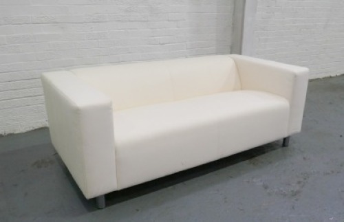 Leather Style 2 Seat Sofa