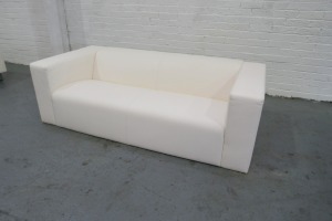 Leather Style 2 Seat Sofa