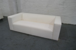 Leather Style 2 Seat Sofa