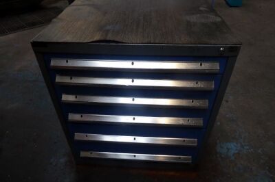 Steel 6 Drawer Cabinet With Contents