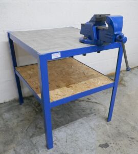 Steel Table With 4" Record No 3 Vice