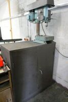 Meddings Bench Top Pillar Drill With Steel Cabinet