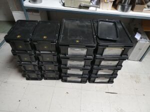 Various Size Anti Static Storage Boxes 16 Off