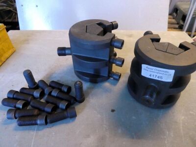 Pair Amsler Vibrophore Plate Grips 20kN Capacity