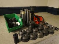 Amsler Vibrophore Specimen Adaptors and Load Buttons, alignment Fixtures