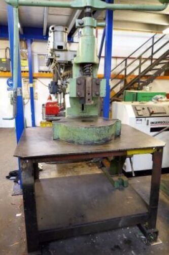 Sweeney & Blocksidge Fly Press On Steel Table