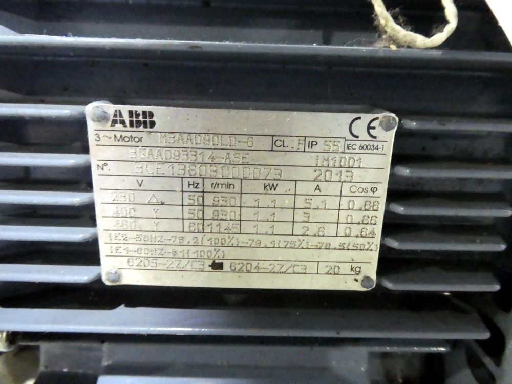 ABB 1.1Kw Motor MAHLE Filter Systems UK Ltd - Sale 2 | Industrial and ...