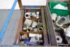 Steel Tote Bins And Rack With Assorted Pipe Fittings - 3