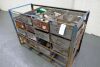 Steel Tote Bins And Rack With Assorted Pipe Fittings - 7