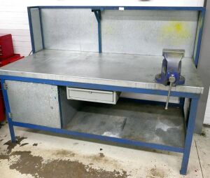 Metal Workshop Bench With Record No25 Vice,