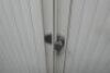 Metal Tambour Door Cabinet, 2 Shelves - 2