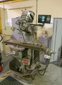 Bridgeport Turret Mill<br>DRO, 42 x 9" table, belt change head