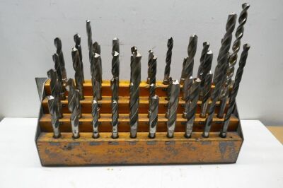 Rack Of Various 2 Morse Taper Drills