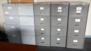 Assorted 4 Drawer Filing Cabinets 5 Off