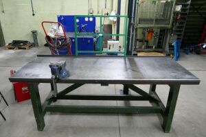 Steel Work Bench With Vice, 2300mm x 900mm x 900mm