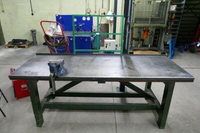 Steel Work Bench With Vice, 2300mm x 900mm x 900mm