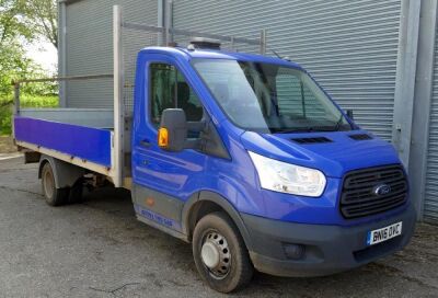 Ford Transit 350, 2206309Kms Covered, 2.2L Diesel Flat Bed Vehicle ,6 Speed Manual, DEL Slim Jim Tail Lift 500Kg Capacity, 2016, 16 Plate, Beacons.