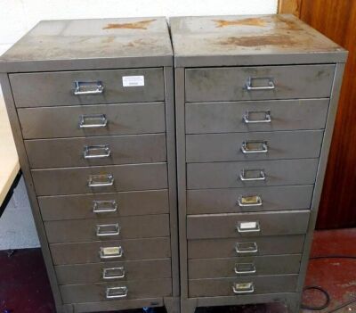 2 Off Store 9 Drawer Cabinets & Contents