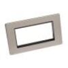 Brushed Chrome With Black Insert Screw Less Plate (Qty 1775) - 12