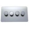Brushed Chrome With Black Insert Screw Less Plate (Qty 1775) - 15
