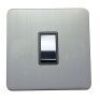 Brushed Chrome With Black Insert Screw Less Plate (Qty 1775) - 16