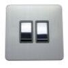 Brushed Chrome With Black Insert Screw Less Plate (Qty 1775) - 17